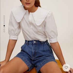 Mango white collar shirt